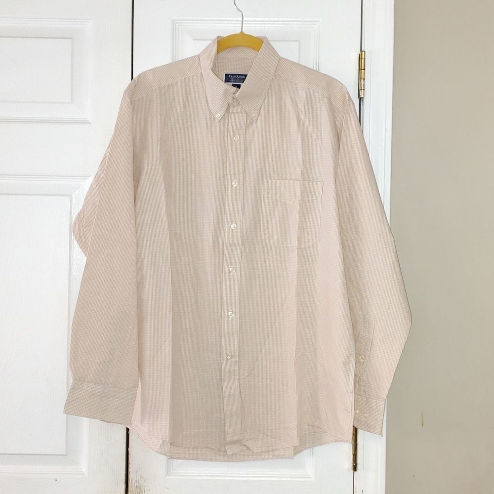 Club Room Regular Fit Performance button down shirt Sz L (16)